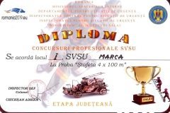 Locul I la proba Stafeta pe 100m